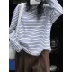 Striped Long Sleeves Round-neck T-Shirts Tops