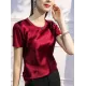 Solid Color Short Sleeves Round-neck T-Shirts Tops Solid Color Short Sleeves Round-neck T-Shirts Tops