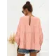 Casual Long Sleeves Puff Sleeves Solid Color Round-Neck T-Shirts Tops Casual Long Sleeves Puff Sleeves Solid Color Round-Neck T-Shirts Tops