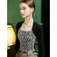 Casual Skinny Contrast Color Printed Square-Neck T-Shirts Tops Casual Skinny Contrast Color Printed Square-Neck T-Shirts Tops
