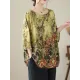 Printed Loose Short Sleeves Round-Neck T-Shirts Tops Printed Loose Short Sleeves Round-Neck T-Shirts Tops