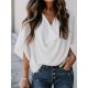 Original Irregular Casual Solid Color Pleated T-Shirt Top Original Irregular Casual Solid Color Pleated T-Shirt Top
