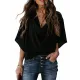 Original Irregular Casual Solid Color Pleated T-Shirt Top Original Irregular Casual Solid Color Pleated T-Shirt Top