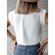 Original Casual High-Neck Cap Sleeves Face Printed T-Shirt Top Original Casual High-Neck Cap Sleeves Face Printed T-Shirt Top