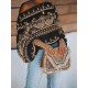 Simple Loose Off-The-Shoulder Geometric Printed Puff Sleeves T-Shirt Top Simple Loose Off-The-Shoulder Geometric Printed Puff Sleeves T-Shirt Top