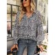 Casual Loose Floral Printed V-Neck T-Shirt Casual Loose Floral Printed V-Neck T-Shirt