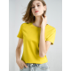 Simple Loose Short Sleeves Solid Color Round-Neck T-Shirts Tops Simple Loose Short Sleeves Solid Color Round-Neck T-Shirts Tops