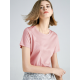 Simple Loose Short Sleeves Solid Color Round-Neck T-Shirts Tops Simple Loose Short Sleeves Solid Color Round-Neck T-Shirts Tops