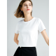 Simple Loose Short Sleeves Solid Color Round-Neck T-Shirts Tops Simple Loose Short Sleeves Solid Color Round-Neck T-Shirts Tops