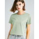 Simple Loose Short Sleeves Solid Color Round-Neck T-Shirts Tops Simple Loose Short Sleeves Solid Color Round-Neck T-Shirts Tops