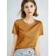 Simple Loose Short Sleeves Solid Color Round-Neck T-Shirts Tops Simple Loose Short Sleeves Solid Color Round-Neck T-Shirts Tops