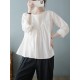 Casual Loose Long Sleeves Solid Color Round-Neck T-Shirts Tops Casual Loose Long Sleeves Solid Color Round-Neck T-Shirts Tops