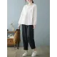 Casual Loose Long Sleeves Solid Color Round-Neck T-Shirts Tops Casual Loose Long Sleeves Solid Color Round-Neck T-Shirts Tops