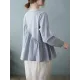 Casual Loose Long Sleeves Solid Color Round-Neck T-Shirts Tops Casual Loose Long Sleeves Solid Color Round-Neck T-Shirts Tops