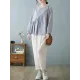 Casual Loose Long Sleeves Solid Color Round-Neck T-Shirts Tops Casual Loose Long Sleeves Solid Color Round-Neck T-Shirts Tops