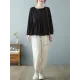 Casual Loose Long Sleeves Solid Color Round-Neck T-Shirts Tops Casual Loose Long Sleeves Solid Color Round-Neck T-Shirts Tops