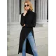 Simple Skinny Split-Side Solid Color High-Neck T-Shirts Tops Simple Skinny Split-Side Solid Color High-Neck T-Shirts Tops