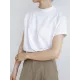 Casual Short Sleeves Loose Solid Color Stand Collar T-Shirts Tops Casual Short Sleeves Loose Solid Color Stand Collar T-Shirts Tops