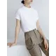 Casual Short Sleeves Loose Solid Color Stand Collar T-Shirts Tops Casual Short Sleeves Loose Solid Color Stand Collar T-Shirts Tops