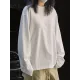 Casual Long Sleeves Loose Solid Color Round-Neck T-Shirts Tops Casual Long Sleeves Loose Solid Color Round-Neck T-Shirts Tops