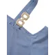 Casual Loose Half Sleeves Solid Color One-Shoulder T-Shirts Tops Casual Loose Half Sleeves Solid Color One-Shoulder T-Shirts Tops