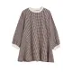 Puff Sleeves Irregularity Plaid Split-Joint Round-Neck T-Shirts Tops Puff Sleeves Irregularity Plaid Split-Joint Round-Neck T-Shirts Tops
