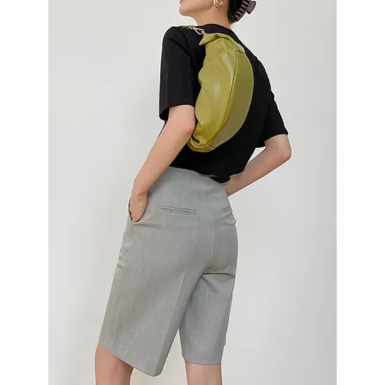 Solid Color Split-Joint Half Sleeves Round-neck T-Shirts Tops Solid Color Split-Joint Half Sleeves Round-neck T-Shirts Tops