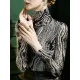 Printed Long Sleeves Skinny High-Neck T-Shirts Printed Long Sleeves Skinny High-Neck T-Shirts