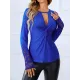Gauze Solid Color Split-Joint Skinny Deep V-Neck T-Shirts Tops Gauze Solid Color Split-Joint Skinny Deep V-Neck T-Shirts Tops