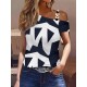 Printed One-shoulder T-Shirts Tops Printed One-shoulder T-Shirts Tops