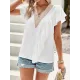 Applique Split-Joint Loose Short Sleeves V-Neck T-Shirts Tops Applique Split-Joint Loose Short Sleeves V-Neck T-Shirts Tops