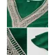 Applique Split-Joint Loose Short Sleeves V-Neck T-Shirts Tops Applique Split-Joint Loose Short Sleeves V-Neck T-Shirts Tops