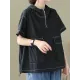 Zipper Loose Short Sleeves Hooded T-Shirts Tops Zipper Loose Short Sleeves Hooded T-Shirts Tops