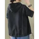 Zipper Loose Short Sleeves Hooded T-Shirts Tops Zipper Loose Short Sleeves Hooded T-Shirts Tops