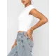 Solid Color Short Sleeves Skinny Round-Neck T-Shirts Solid Color Short Sleeves Skinny Round-Neck T-Shirts
