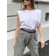 Solid Color Cap Sleeve Loose Round-Neck T-Shirts Solid Color Cap Sleeve Loose Round-Neck T-Shirts