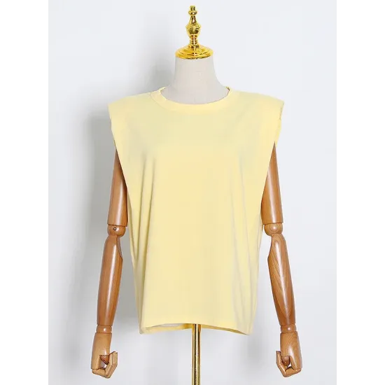 Solid Color Cap Sleeve Loose Round-Neck T-Shirts Solid Color Cap Sleeve Loose Round-Neck T-Shirts