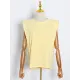 Solid Color Cap Sleeve Loose Round-Neck T-Shirts Solid Color Cap Sleeve Loose Round-Neck T-Shirts