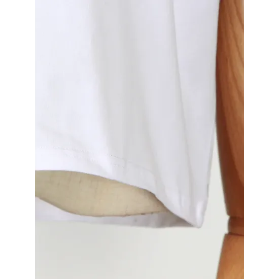 Solid Color Cap Sleeve Loose Round-Neck T-Shirts Solid Color Cap Sleeve Loose Round-Neck T-Shirts