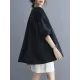 Hollow Pleated Solid Color Split-Joint Half Sleeves Loose V-Neck T-Shirts Hollow Pleated Solid Color Split-Joint Half Sleeves Loose V-Neck T-Shirts