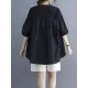 Hollow Pleated Solid Color Split-Joint Half Sleeves Loose V-Neck T-Shirts Hollow Pleated Solid Color Split-Joint Half Sleeves Loose V-Neck T-Shirts