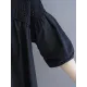 Hollow Pleated Solid Color Split-Joint Half Sleeves Loose V-Neck T-Shirts Hollow Pleated Solid Color Split-Joint Half Sleeves Loose V-Neck T-Shirts