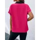 Contrast Color Loose Short Sleeves V-neck T-Shirts Tops Contrast Color Loose Short Sleeves V-neck T-Shirts Tops