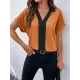 Contrast Color Loose Short Sleeves V-neck T-Shirts Tops Contrast Color Loose Short Sleeves V-neck T-Shirts Tops