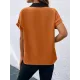 Contrast Color Loose Short Sleeves V-neck T-Shirts Tops Contrast Color Loose Short Sleeves V-neck T-Shirts Tops
