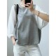 Split-Joint False Two Loose Round-neck T-Shirts Tops Split-Joint False Two Loose Round-neck T-Shirts Tops