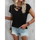 Solid Color Loose Short Sleeves V-neck T-Shirts Tops Solid Color Loose Short Sleeves V-neck T-Shirts Tops