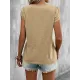 Solid Color Loose Short Sleeves V-neck T-Shirts Tops Solid Color Loose Short Sleeves V-neck T-Shirts Tops