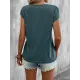 Solid Color Loose Short Sleeves V-neck T-Shirts Tops Solid Color Loose Short Sleeves V-neck T-Shirts Tops