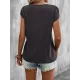 Solid Color Loose Short Sleeves V-neck T-Shirts Tops Solid Color Loose Short Sleeves V-neck T-Shirts Tops